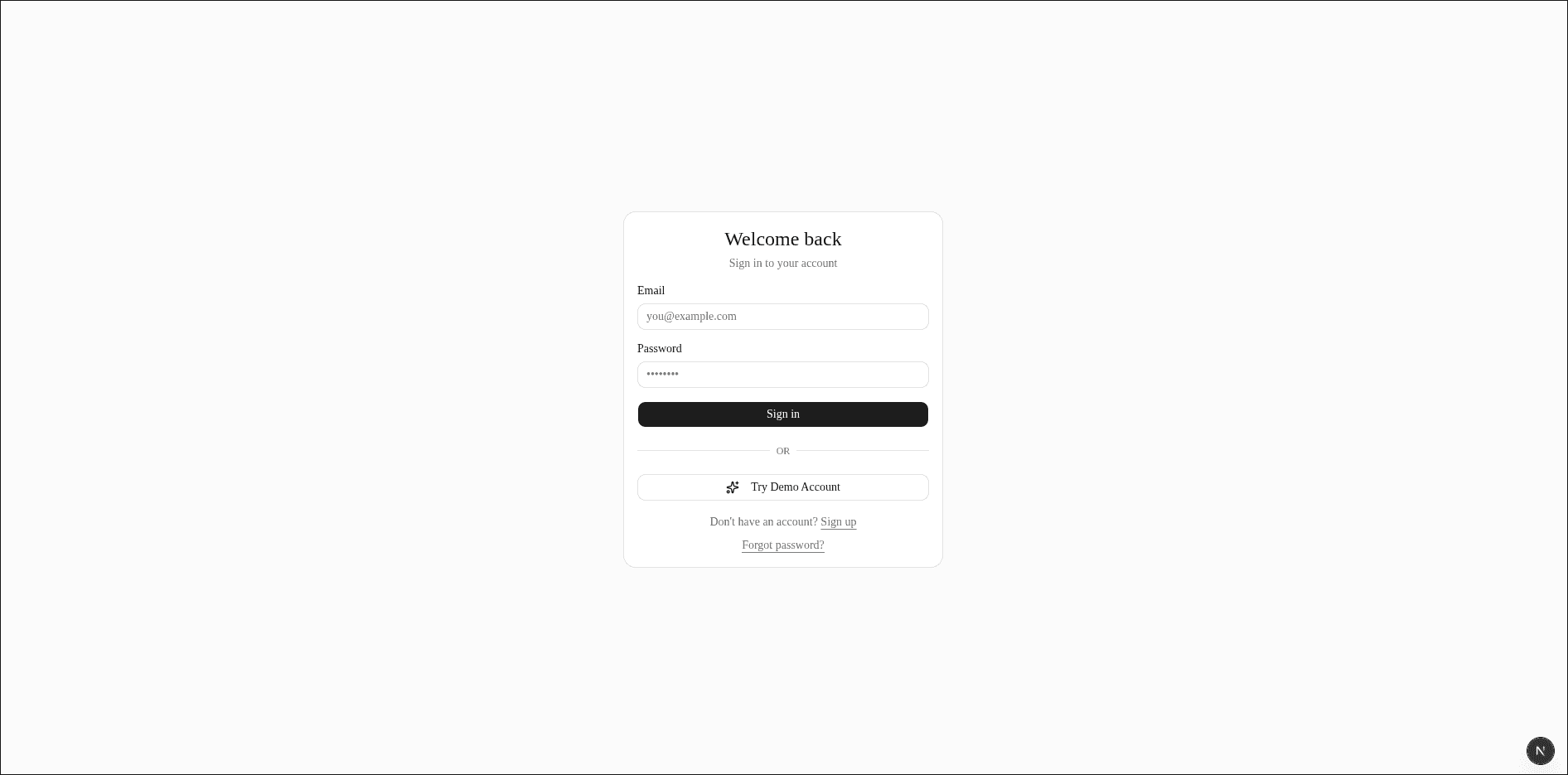 FreelanceOS login page